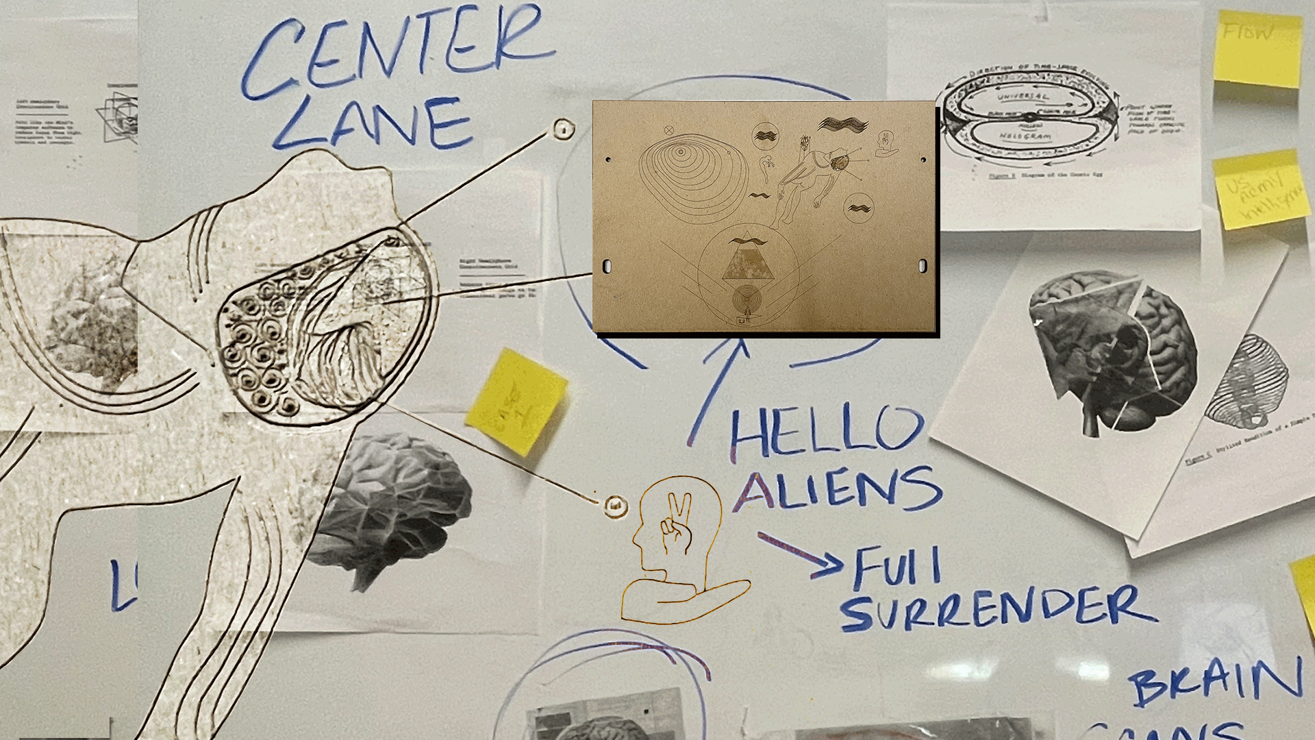CIA Project Center Lane Gateway. Top Secret papers, Pioneer Plaque, Brain scans, Lab Scene