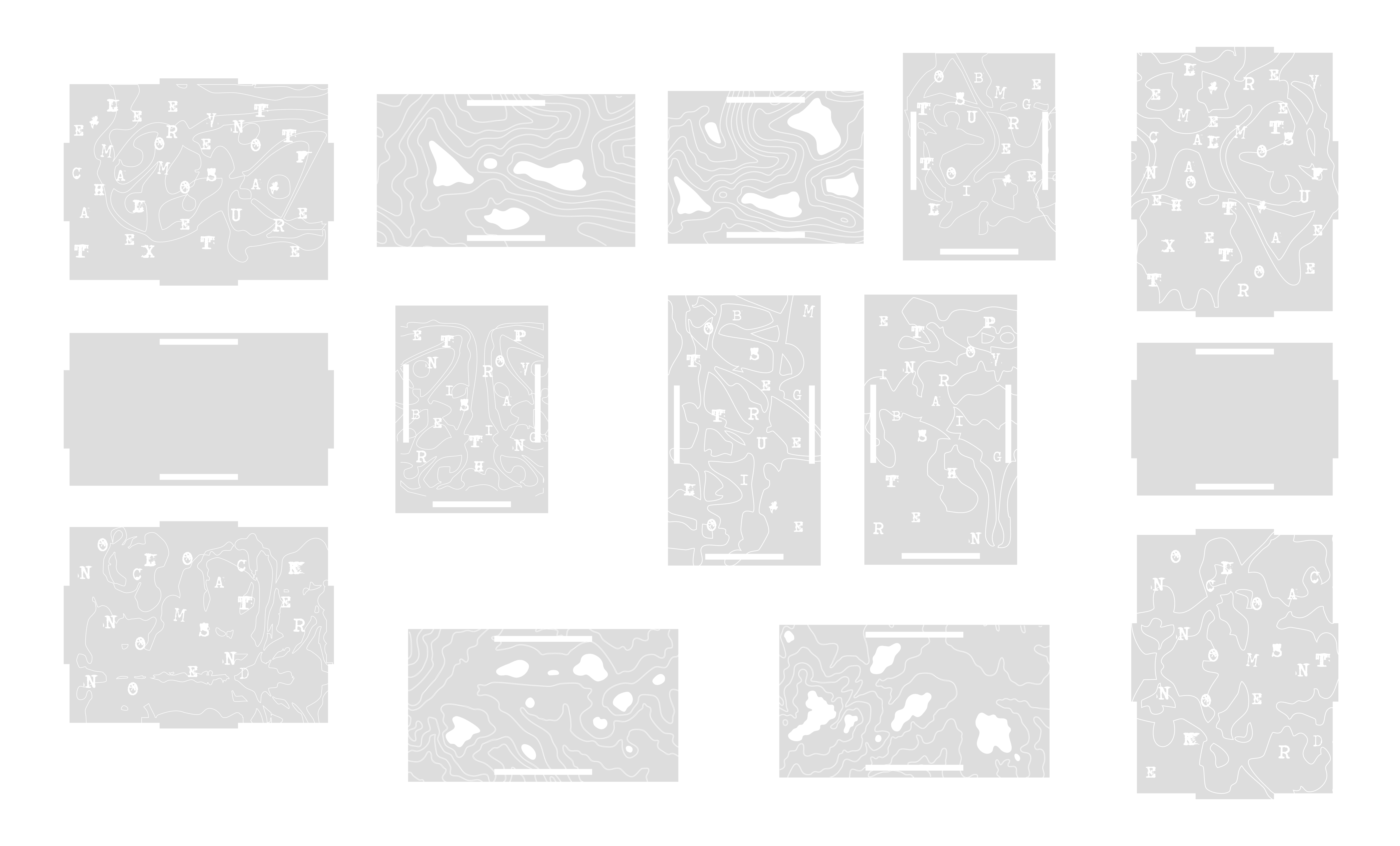 Use transparent acrylic sheets to make irregularly shaped containers and engraved with the rebel manifesto.