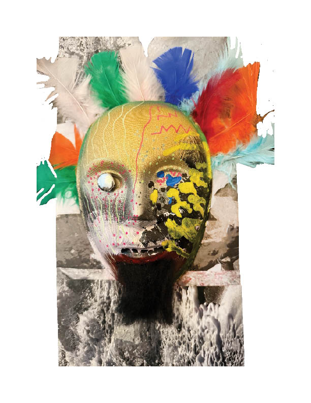 Mask interpretation inspired by African American and Indigenous masks that have been created through out history