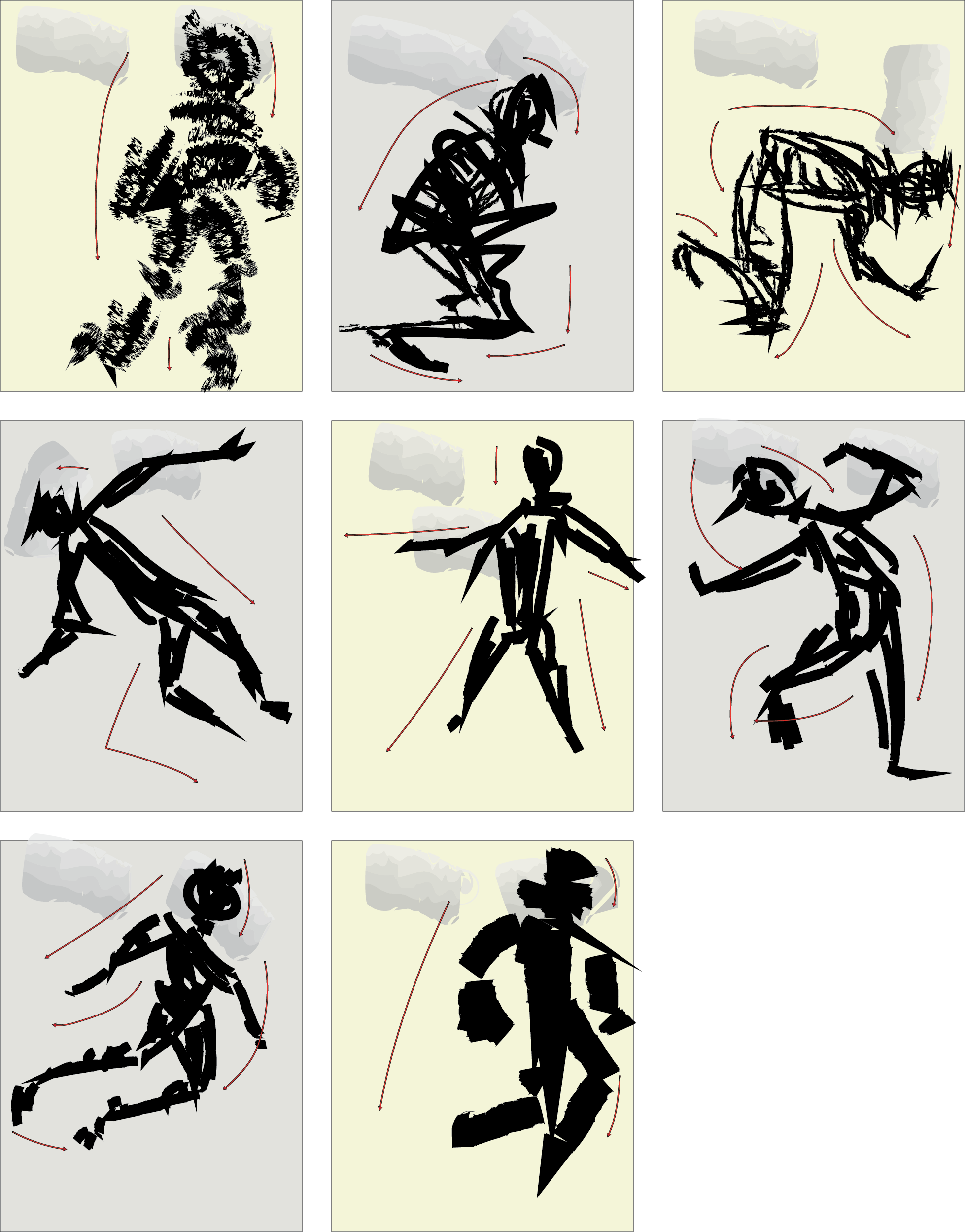 Sleep posture rough sketches