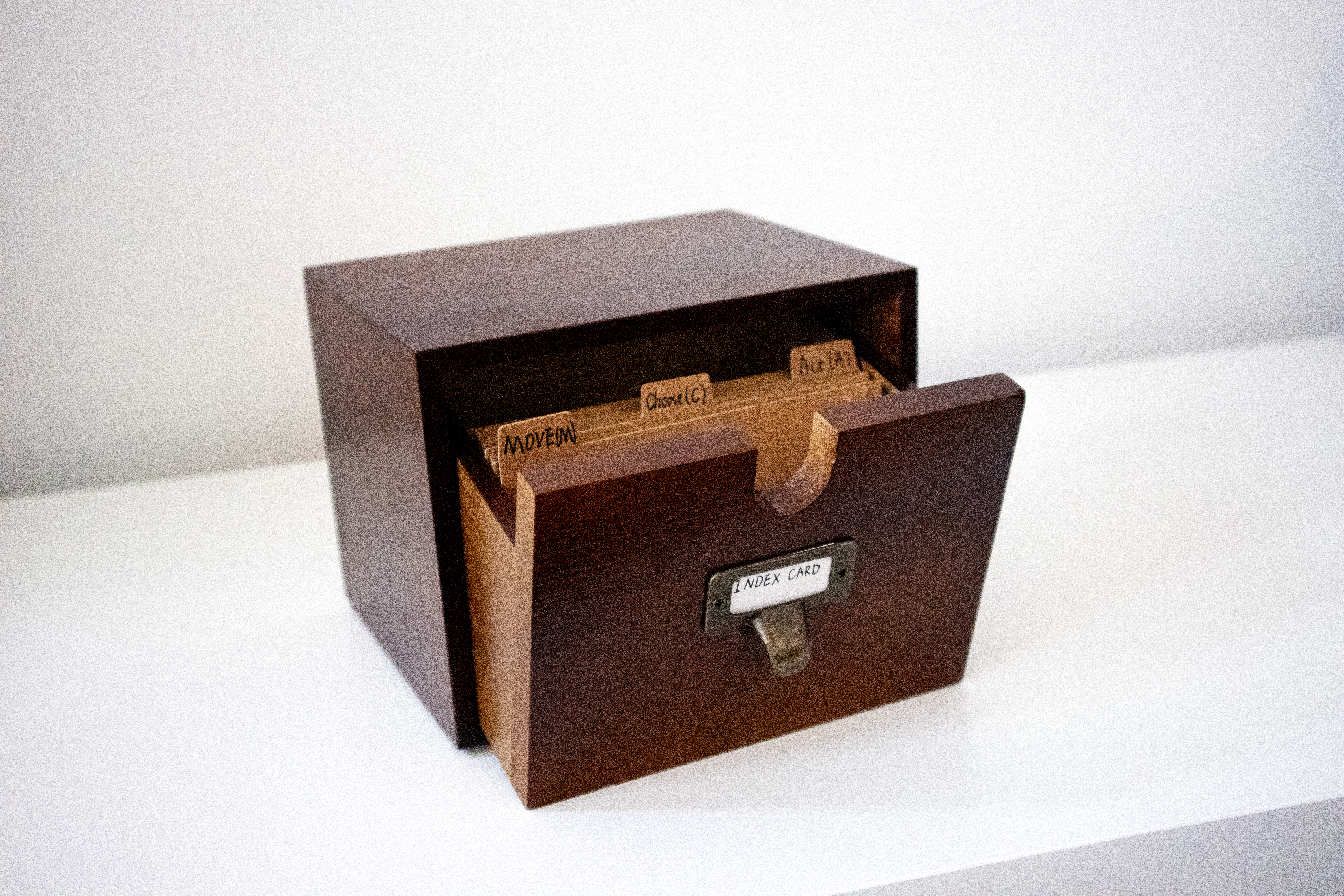 Display of Archive Box and Index Cards
