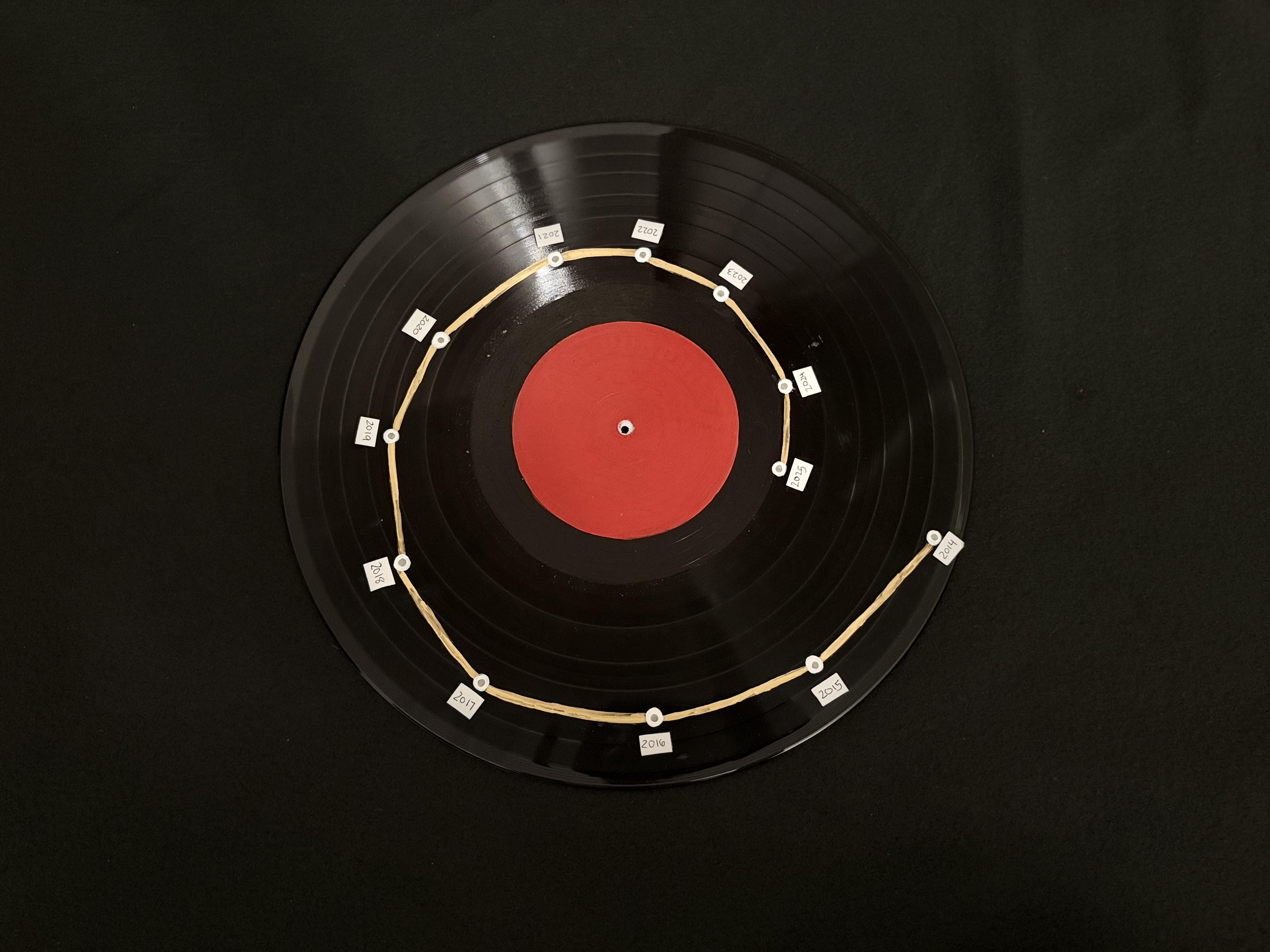 My data sculpture that shows a physical example of my code.
