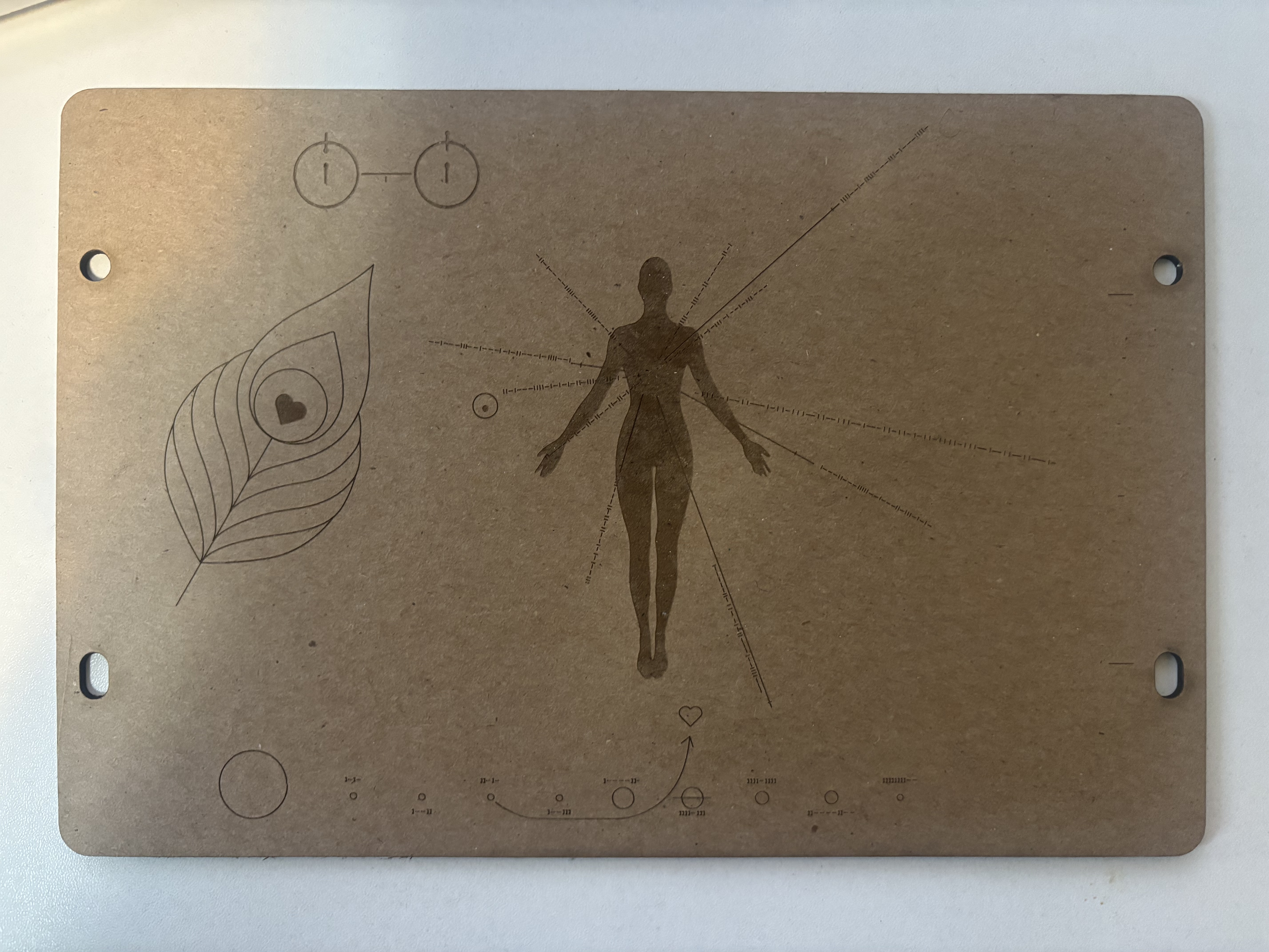 Pioneer Plaque created to show the poem as a message from earth.
