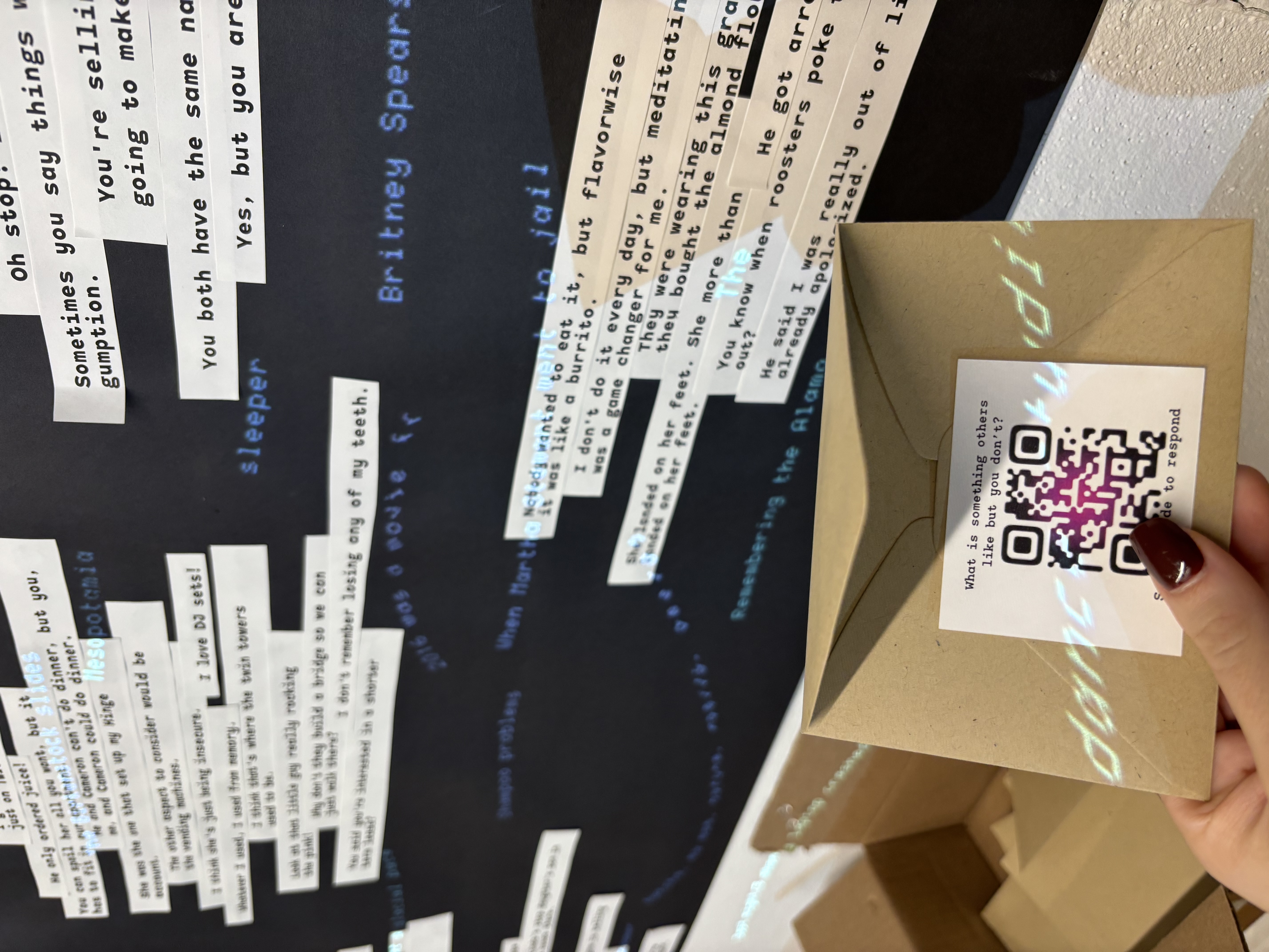 This is the envelope containing a QR code and prompt users can open as an invitation to participate in the mural.