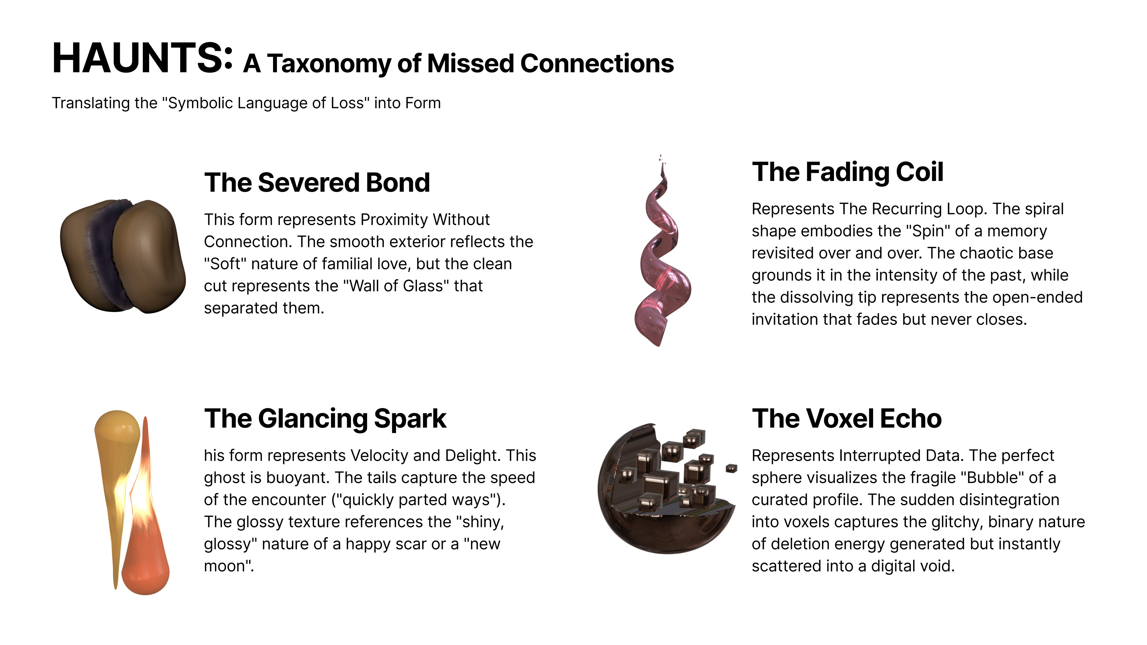 These are the 3D representation of the missed connection ghosts