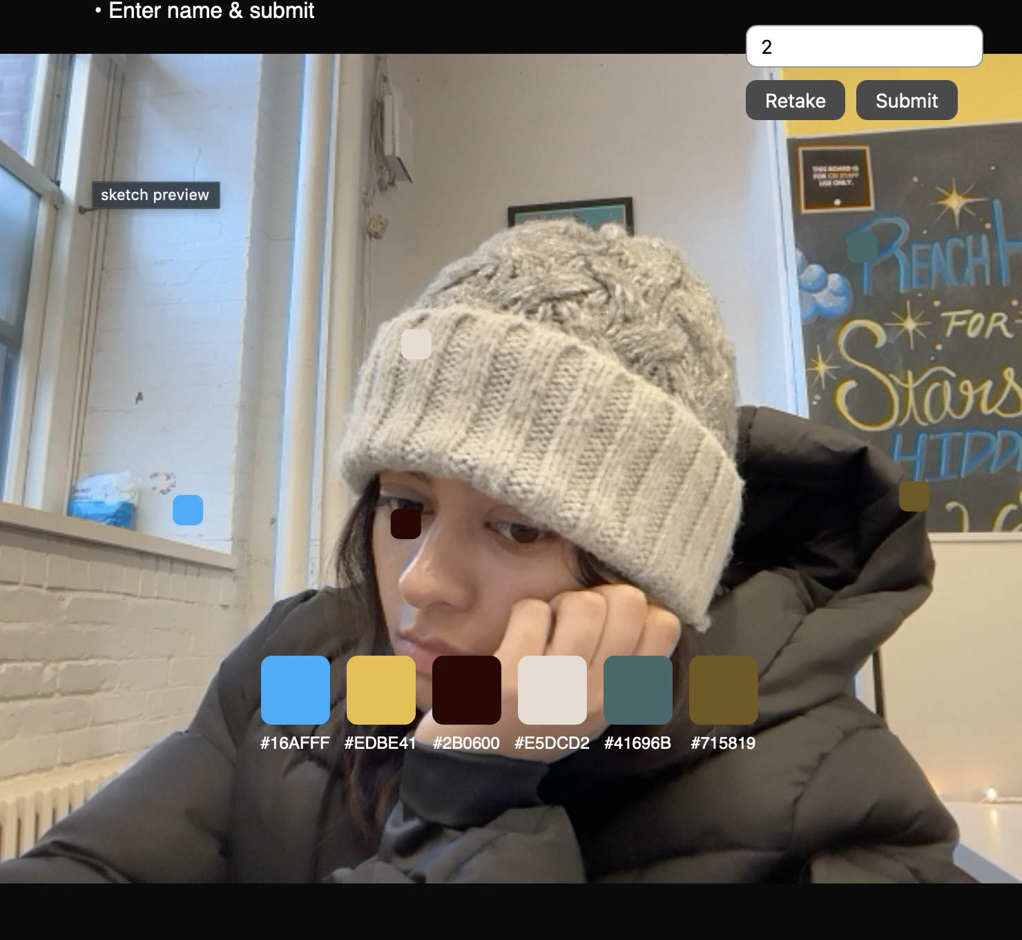 Capture - Color palate Captured, along with name, date and time!