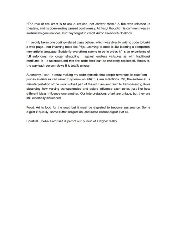 My reflections on this project.