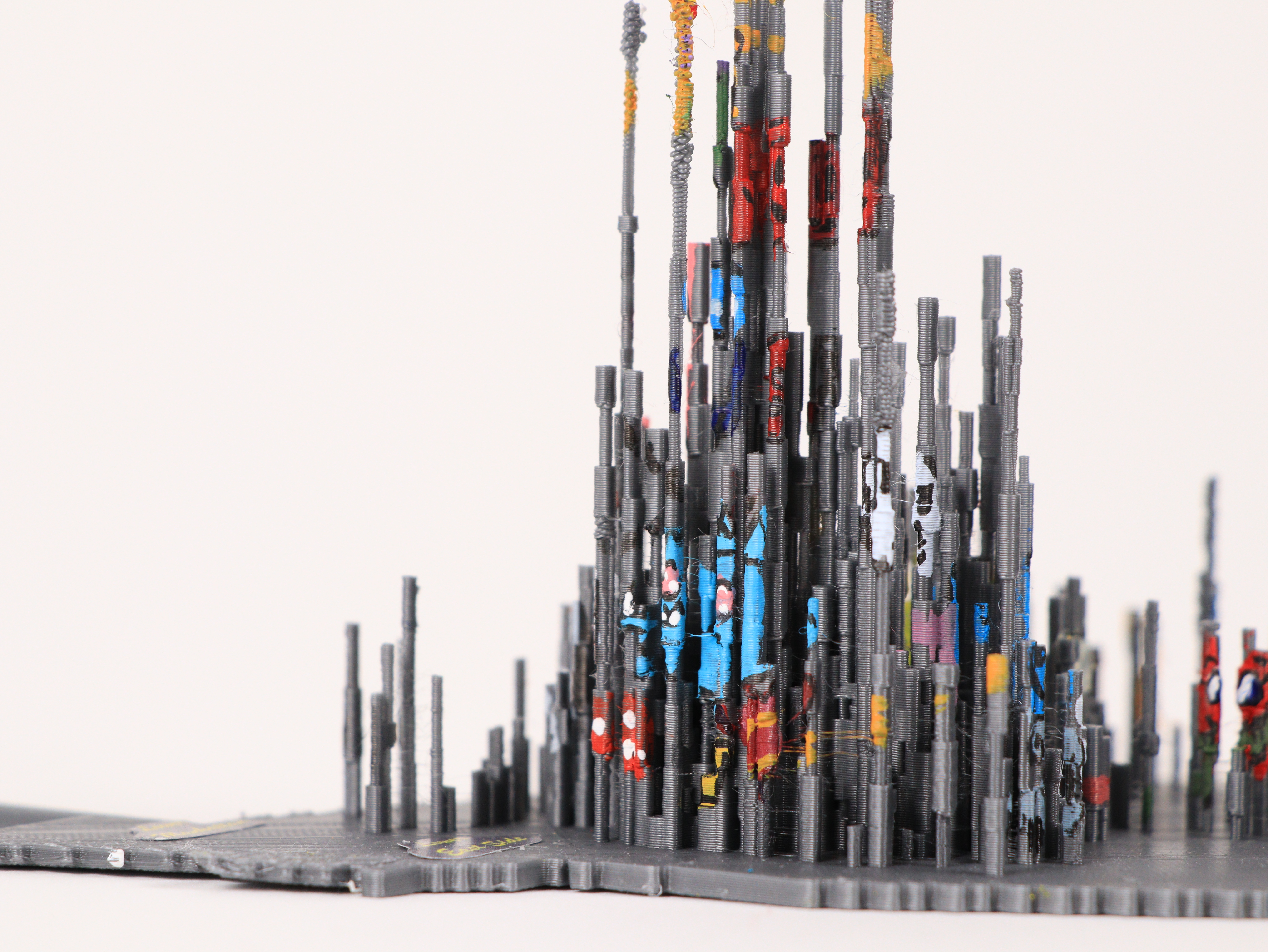 a close-up look of the graffiti